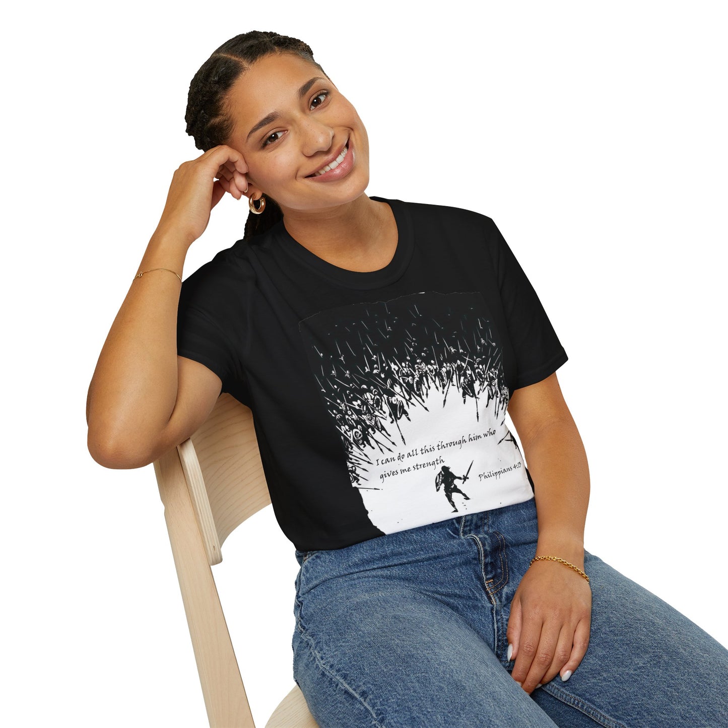 Christian Graphic T-Shirt - I can do all this through him who gives me strength