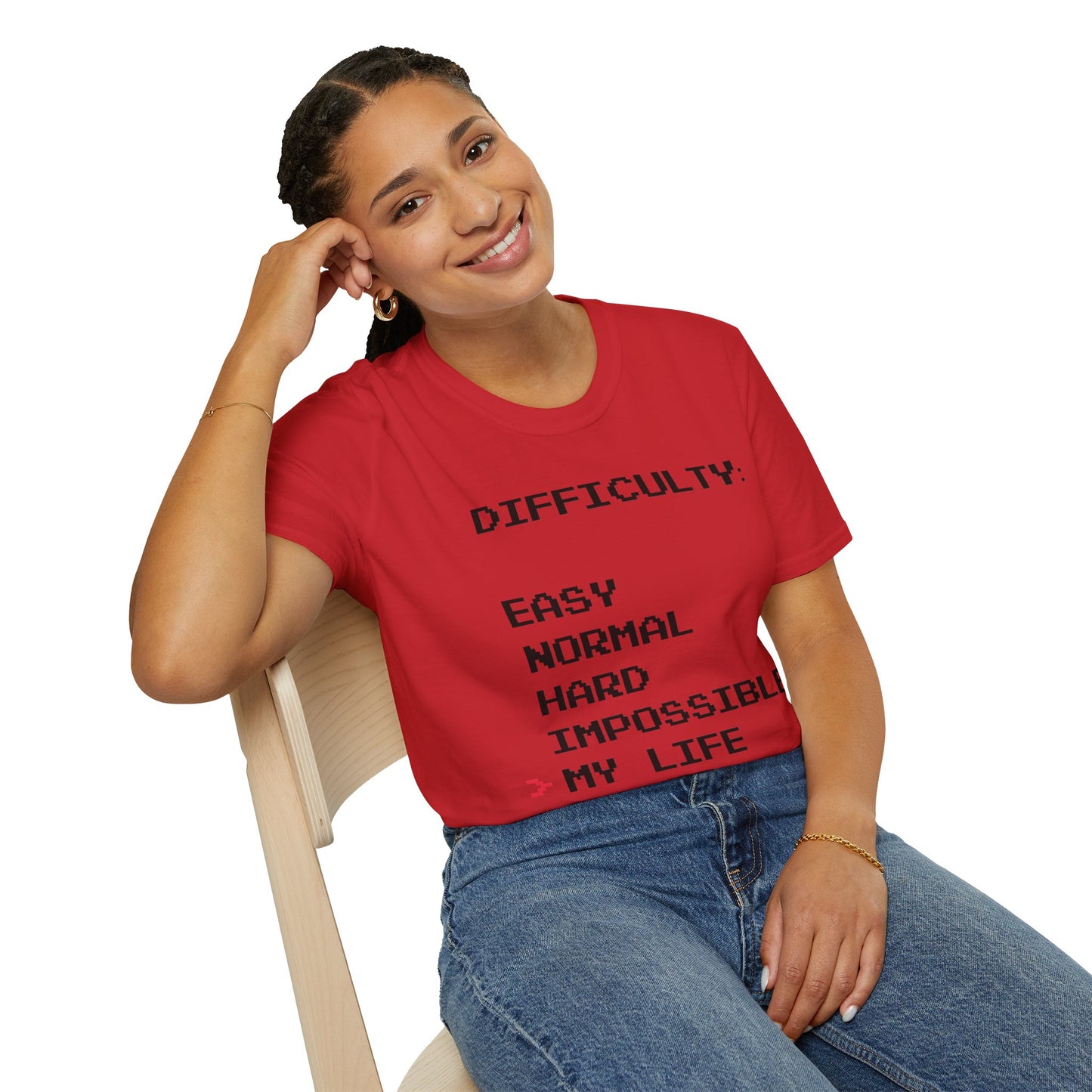 Humorous Graphic T-Shirt - Difficulty - My life