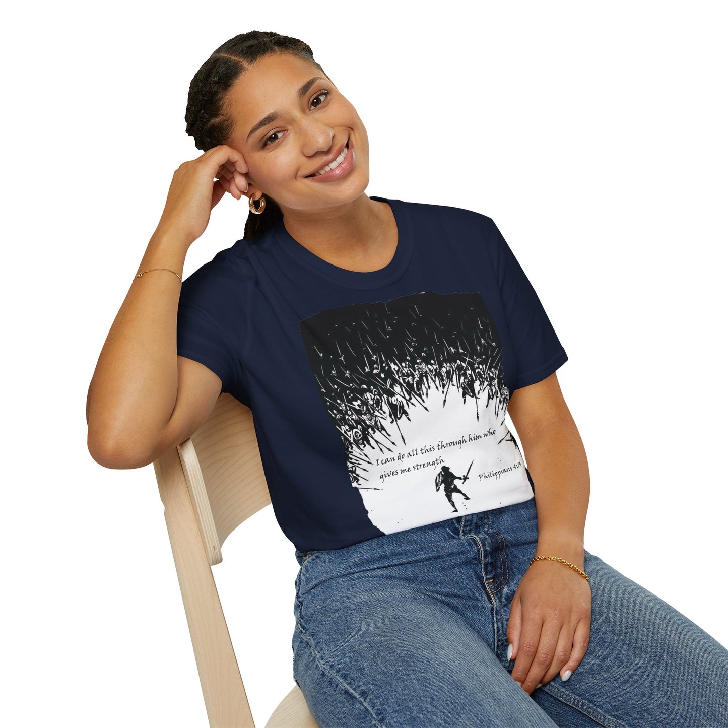 Christian Graphic T-Shirt - I can do all this through him who gives me strength