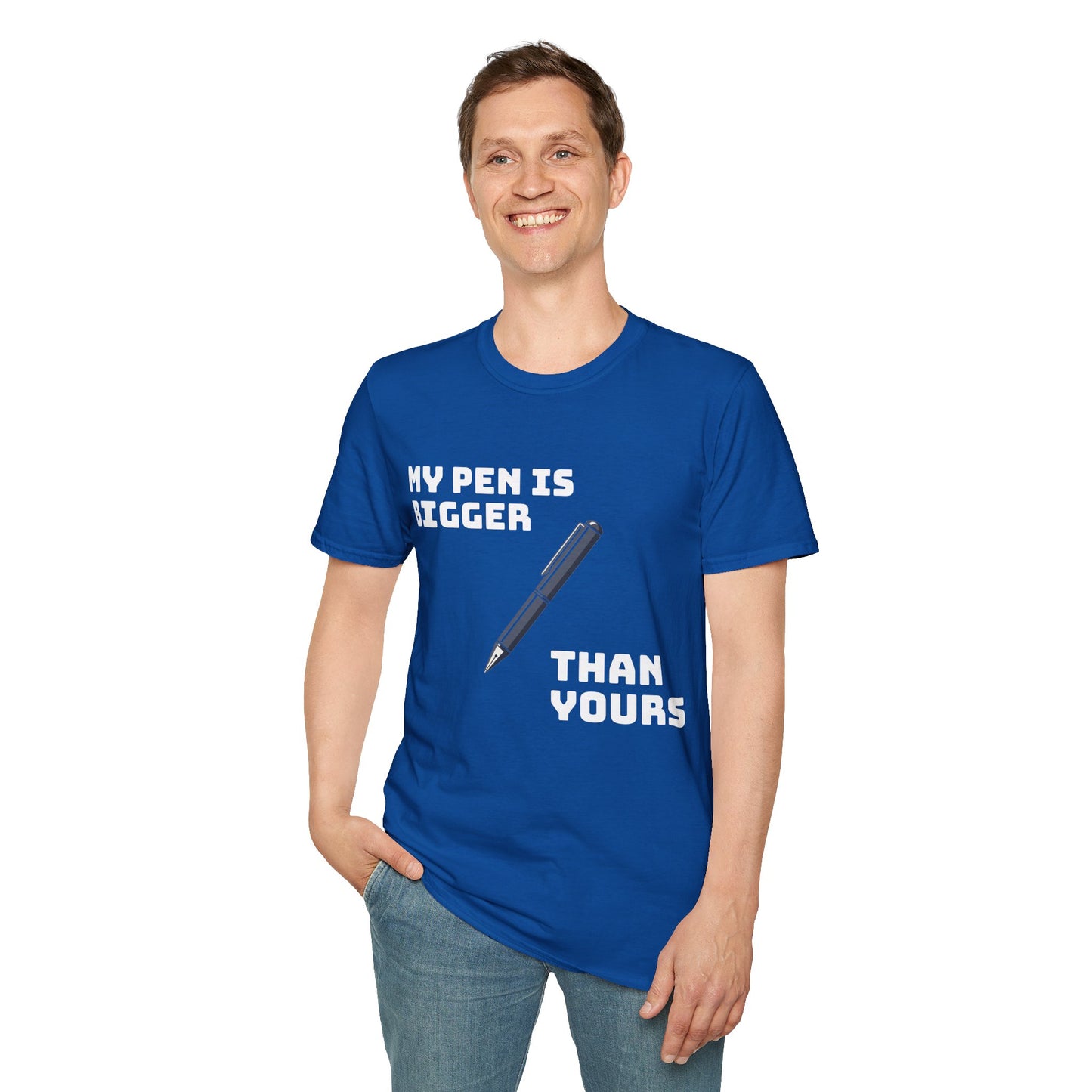 Casual T-Shirt for Men - My pen is bigger than yours