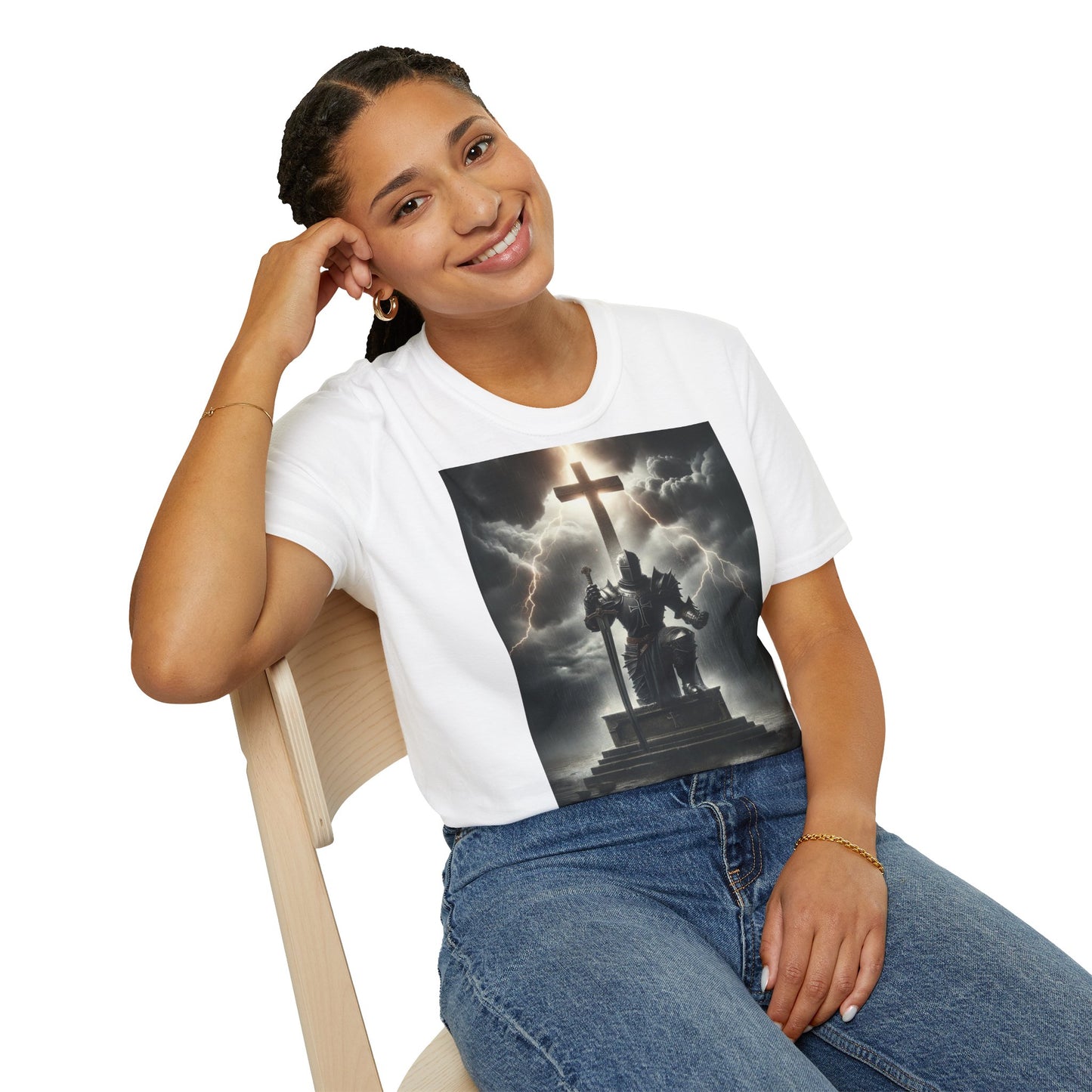 Graphic T-Shirt - The Knight guarding the cross