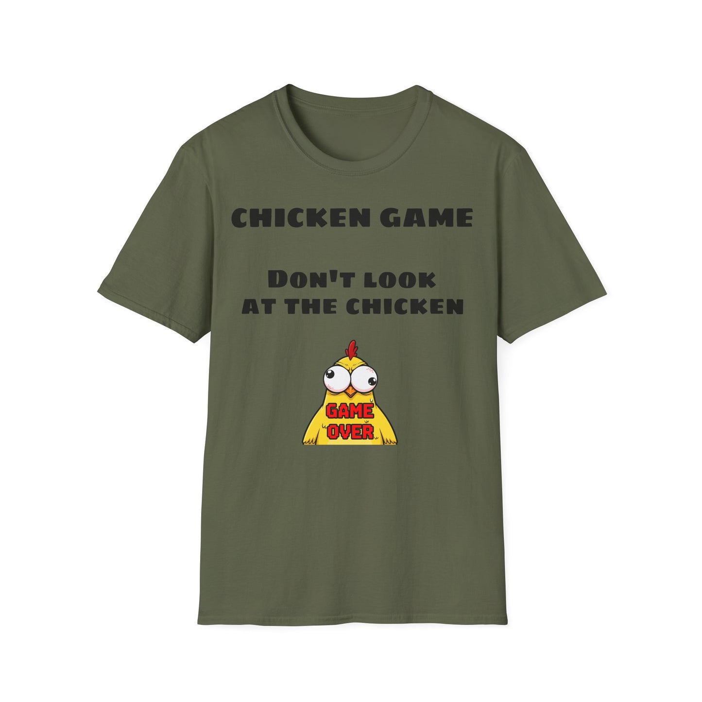 Unisex softstyle T-shirt - Chicken game, don't look at the chicken