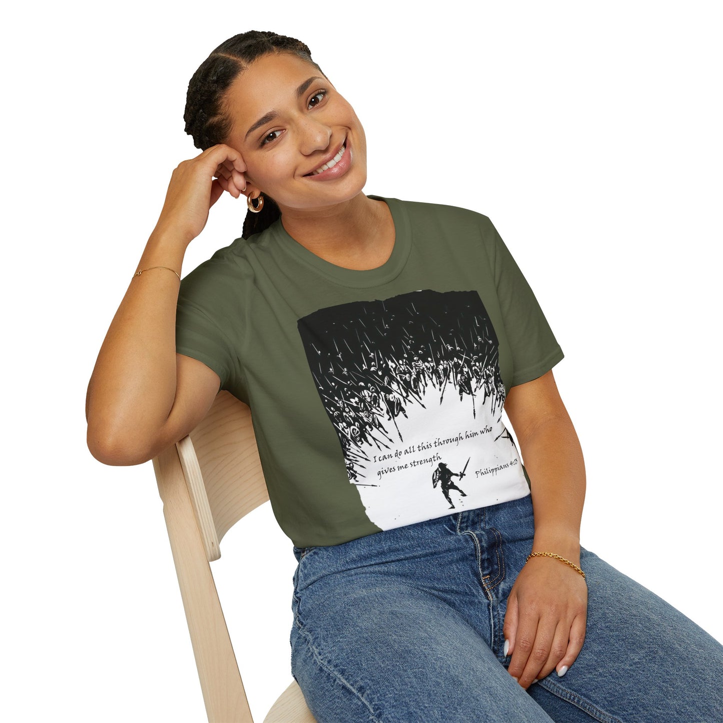 Christian Graphic T-Shirt - I can do all this through him who gives me strength