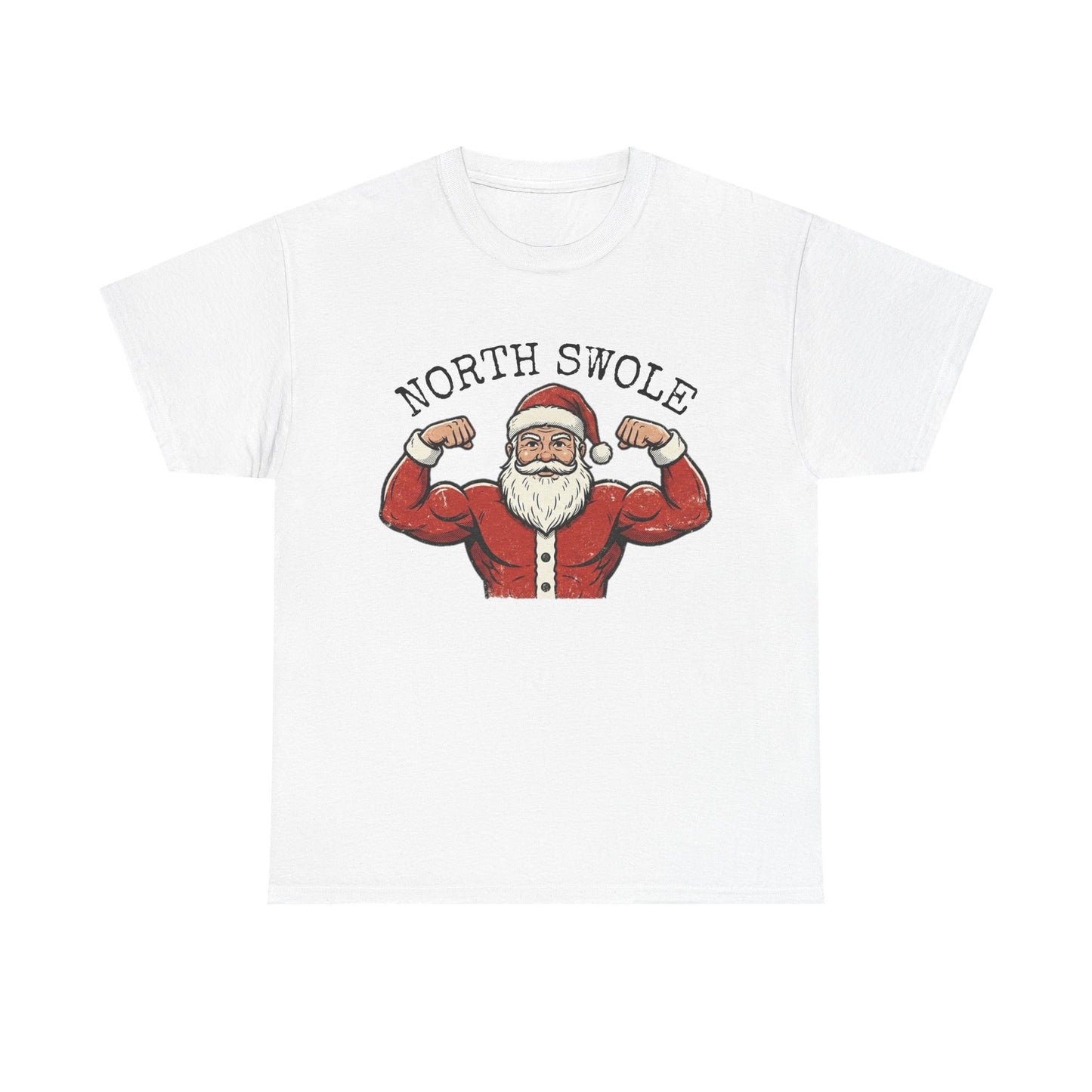 Heavy Cotton Christmas Gym T-Shirt - North Swole