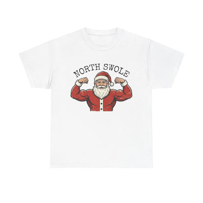 Heavy Cotton Christmas Gym T-Shirt - North Swole