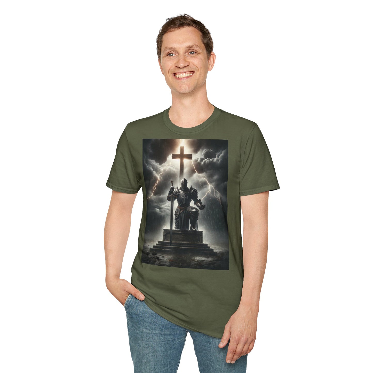 Graphic T-Shirt - The Knight guarding the cross