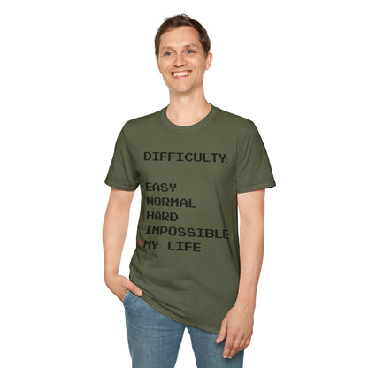 Humorous Graphic T-Shirt - Difficulty - My life