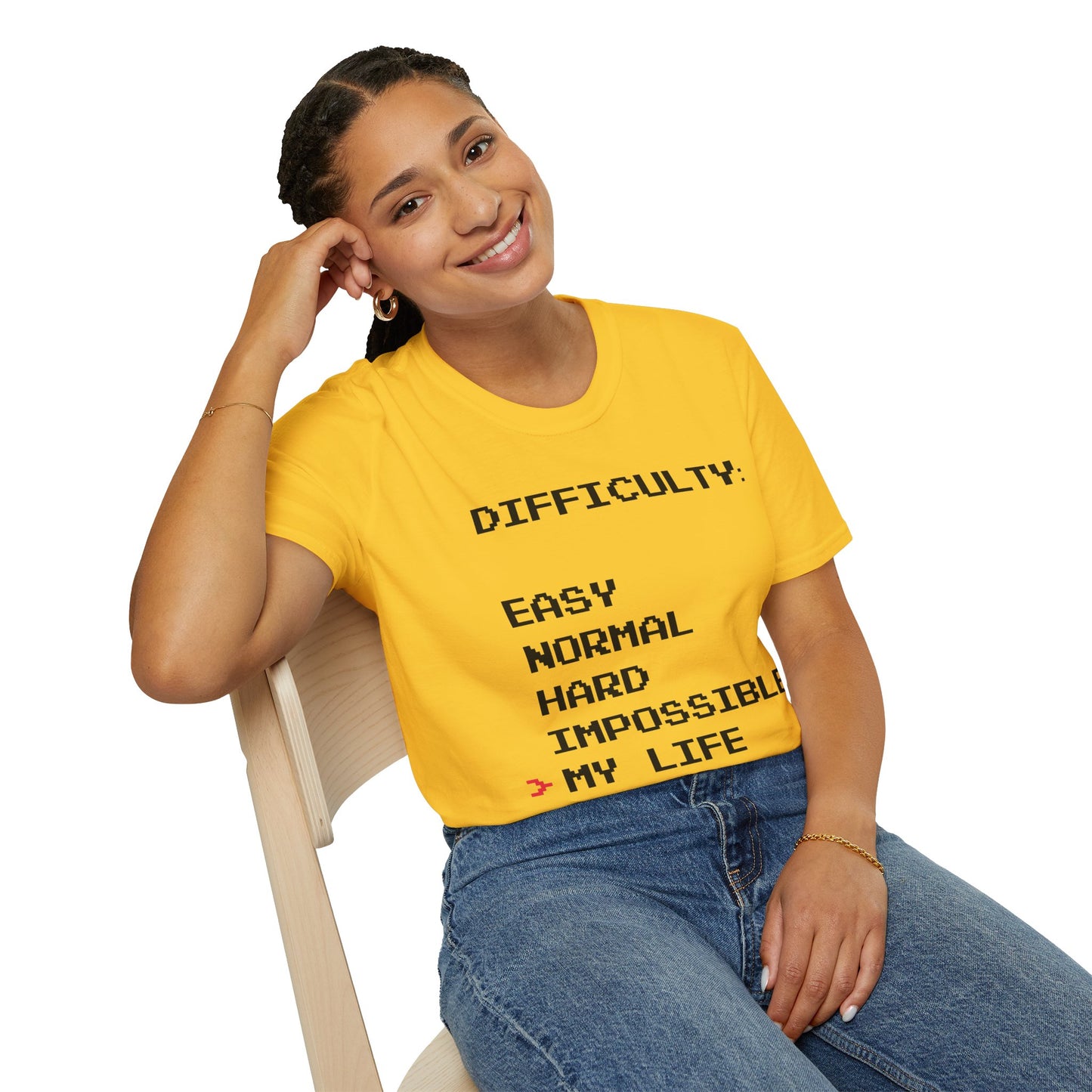 Humorous Graphic T-Shirt - Difficulty - My life