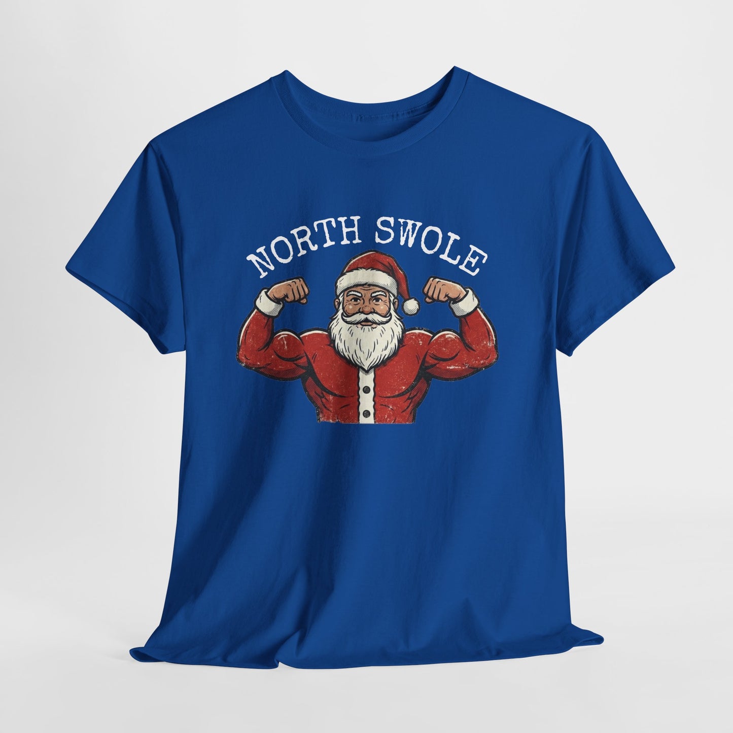 Heavy Cotton Christmas Gym T-Shirt - North Swole