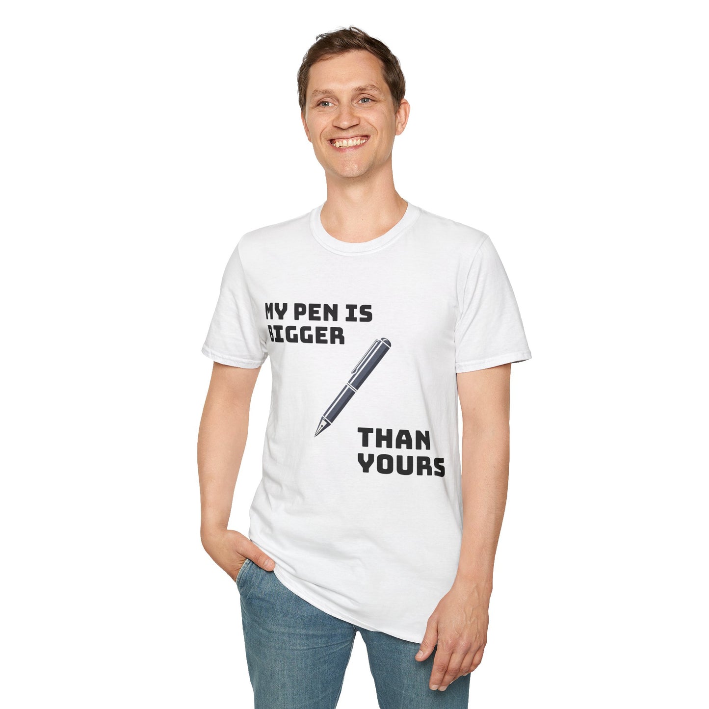 Casual T-Shirt for Men - My pen is bigger than yours