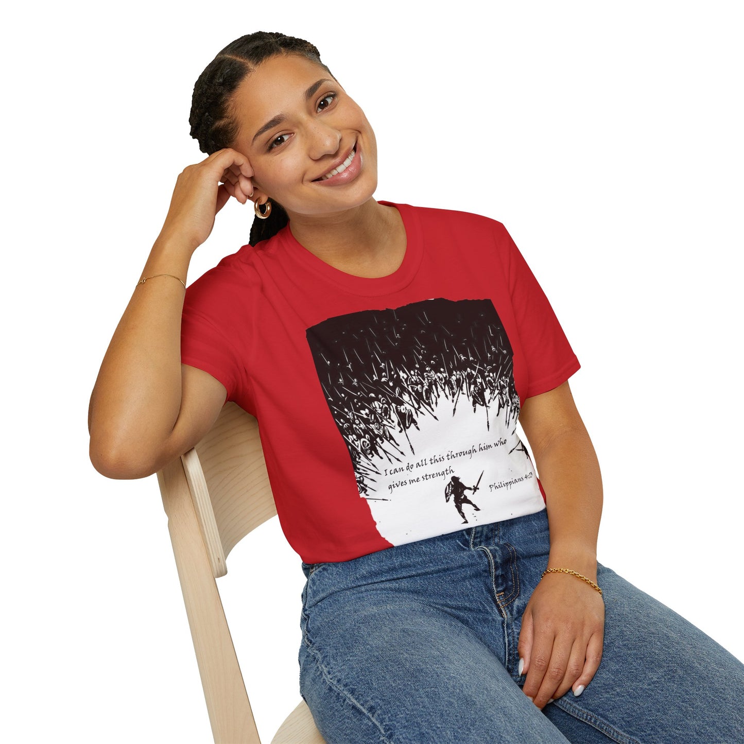 Christian Graphic T-Shirt - I can do all this through him who gives me strength