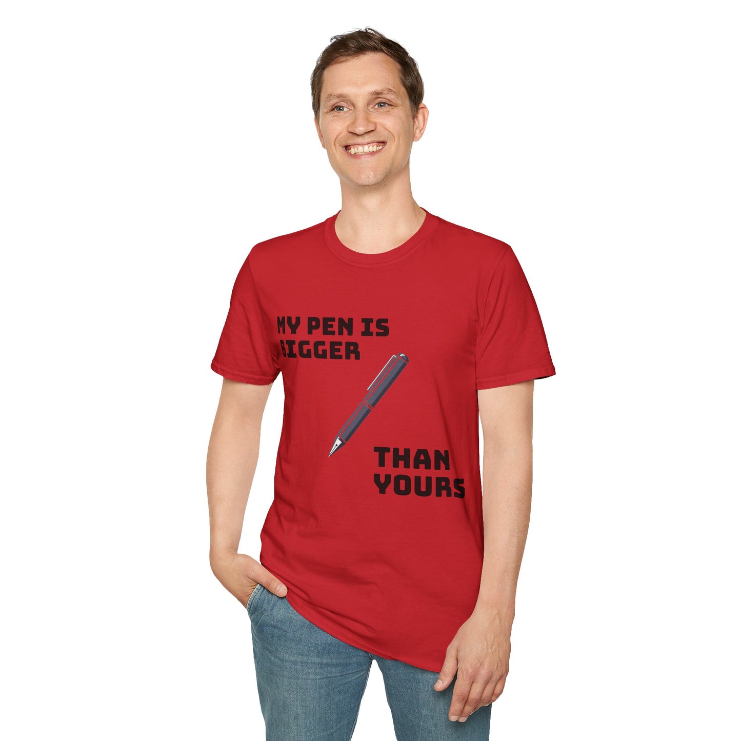 Casual T-Shirt for Men - My pen is bigger than yours